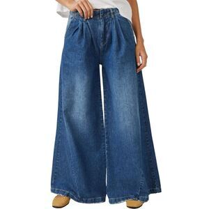 We The Free x Free People Equinox Denim Wide Leg Trouser Jeans - Size 27
